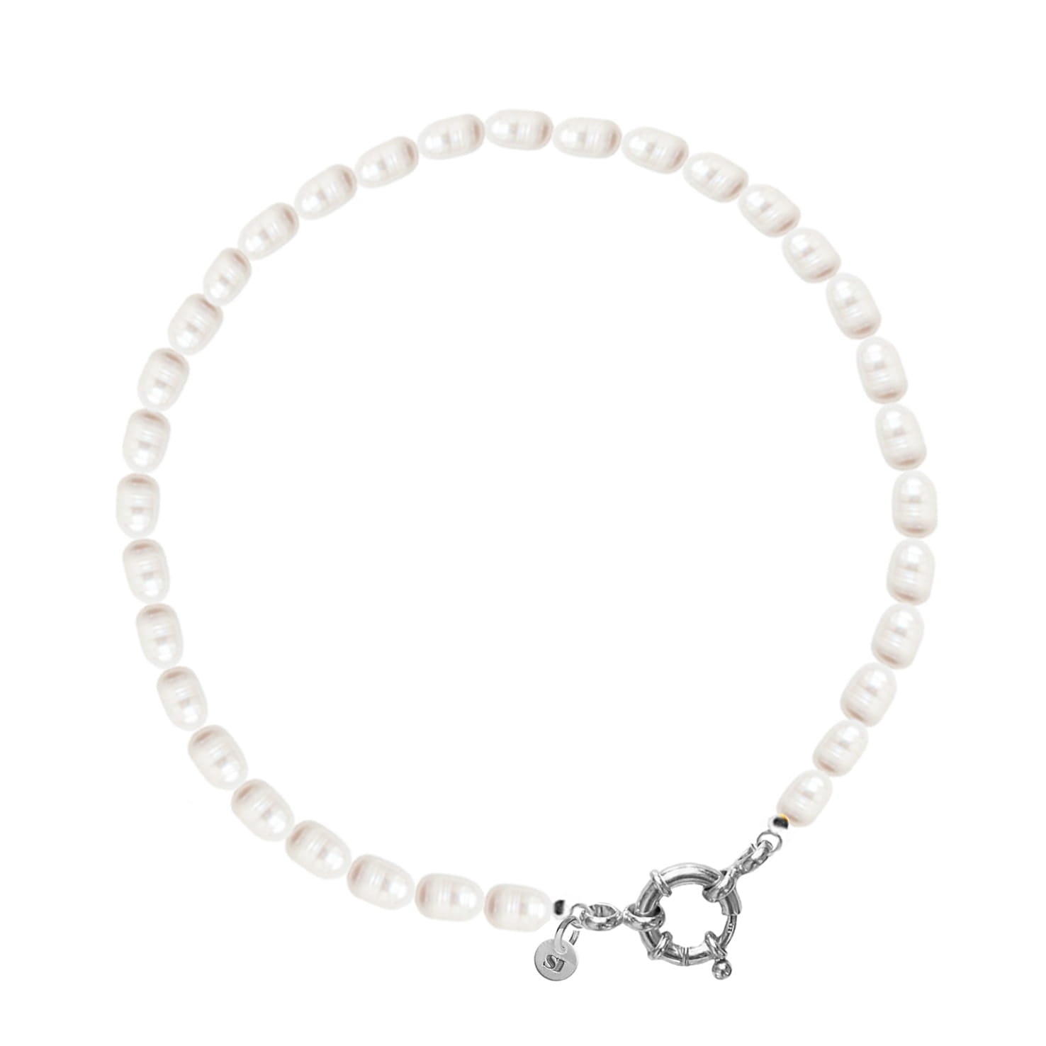 Pearl choker no.10 silver