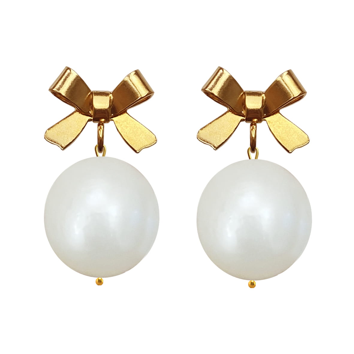 Pearl bow earrings