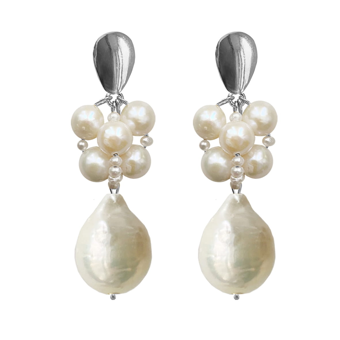 Flora Earrings silver