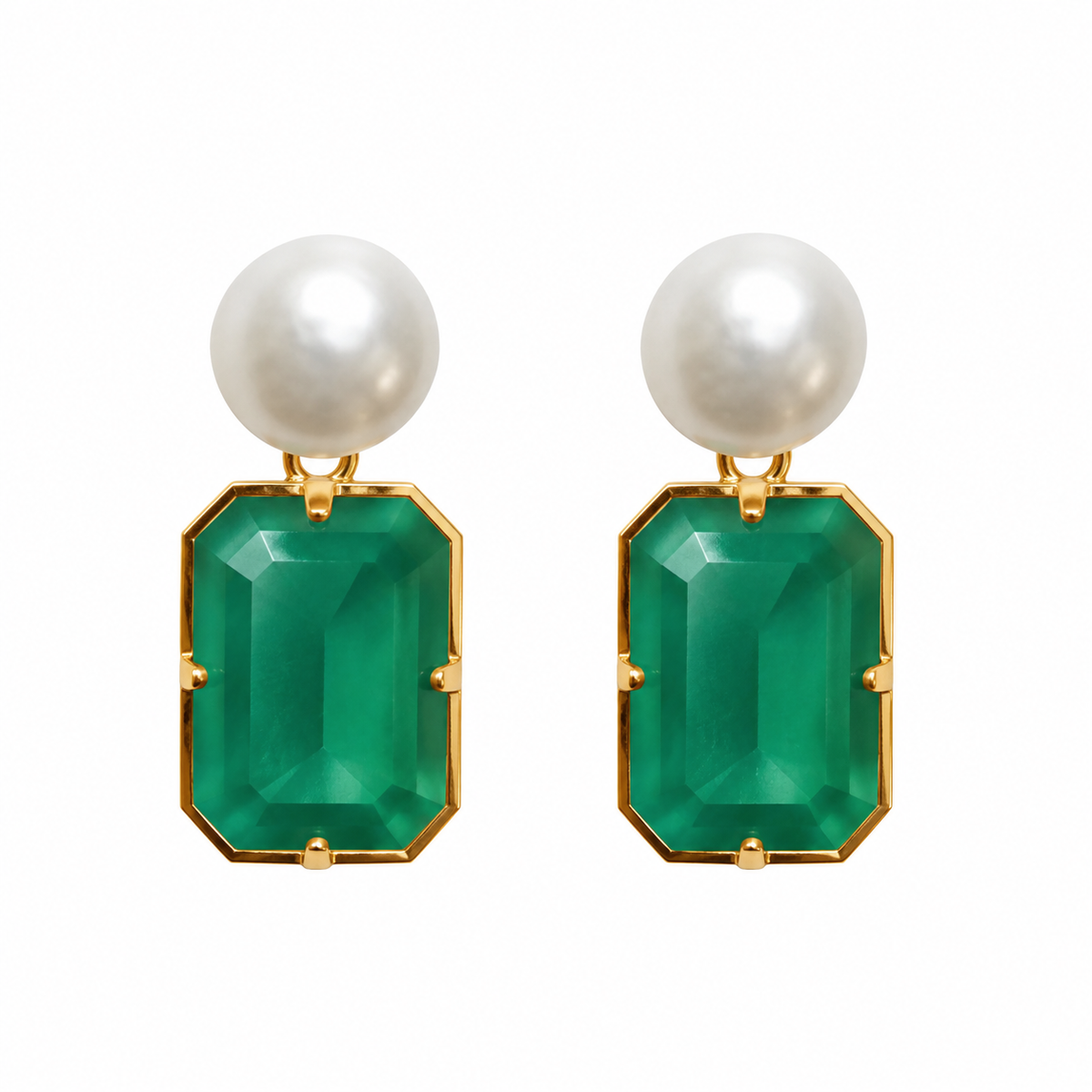 Cara green earrings