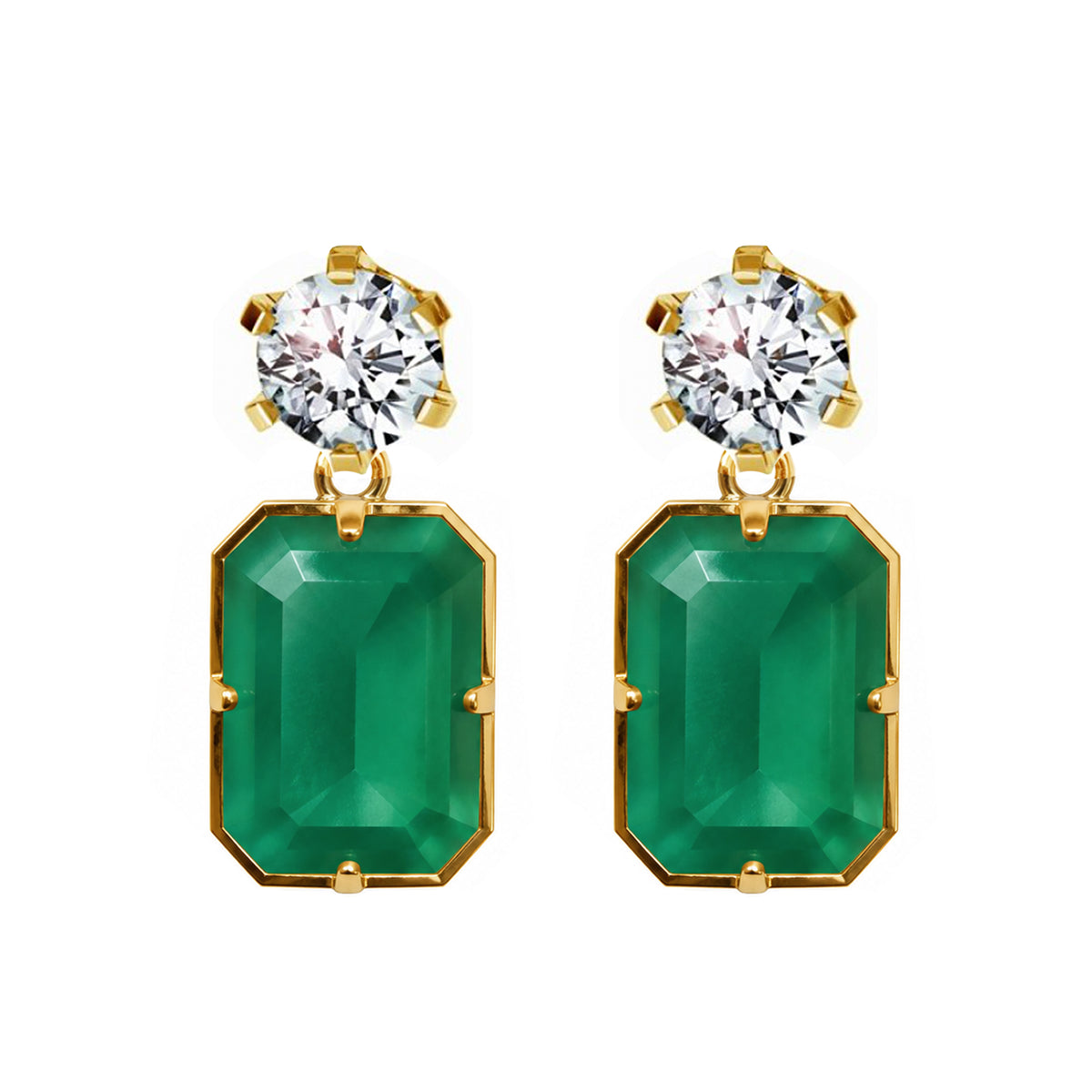 Flavia earrings green