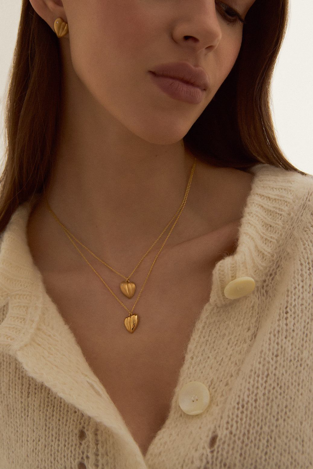 Amore mini gold necklace