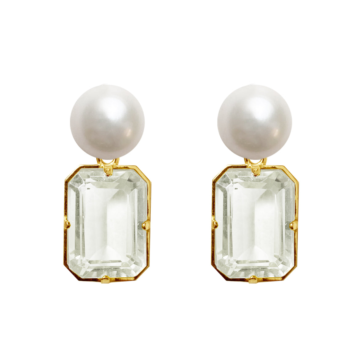 Cara white earrings