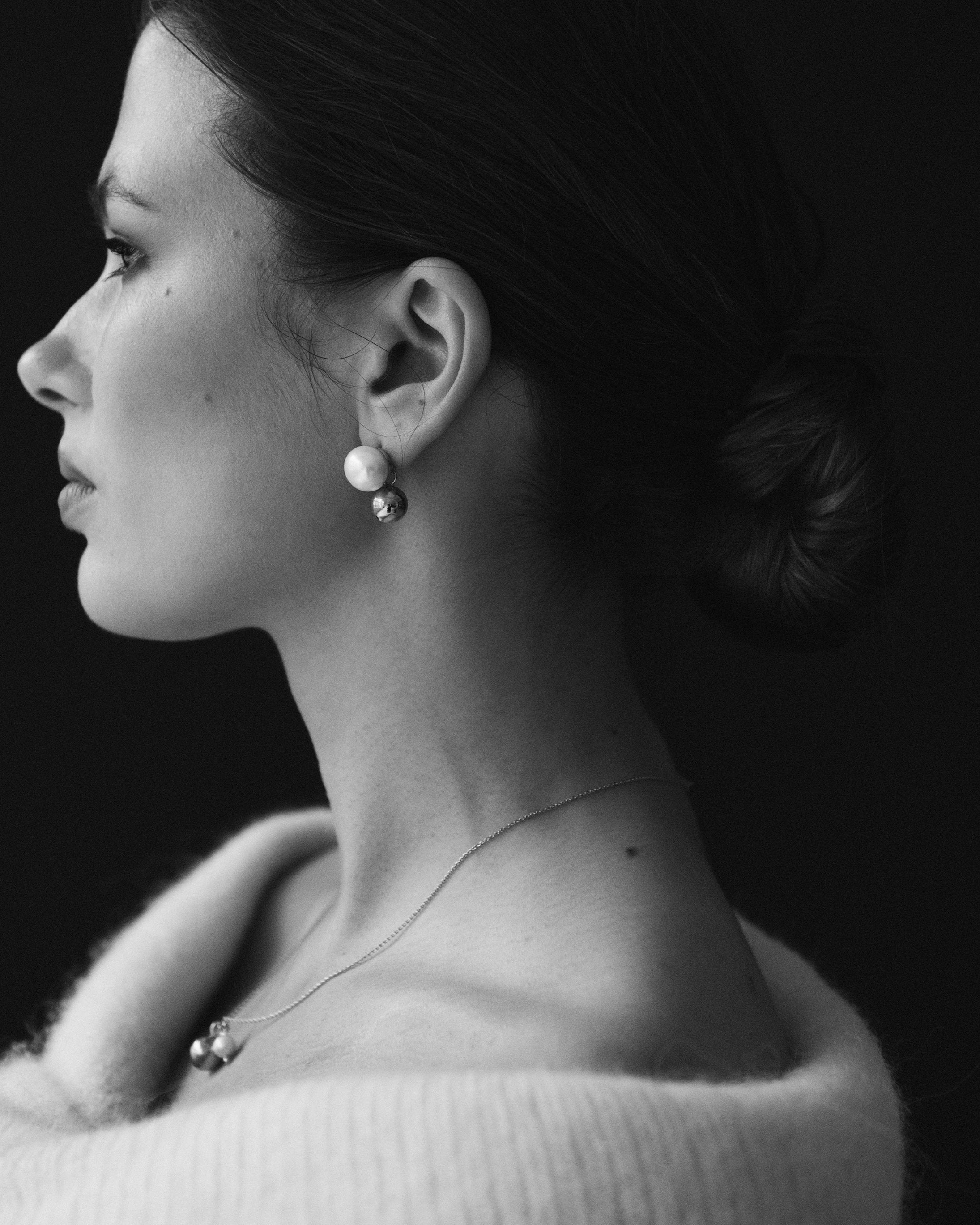 Sophie Earrings silver ball
