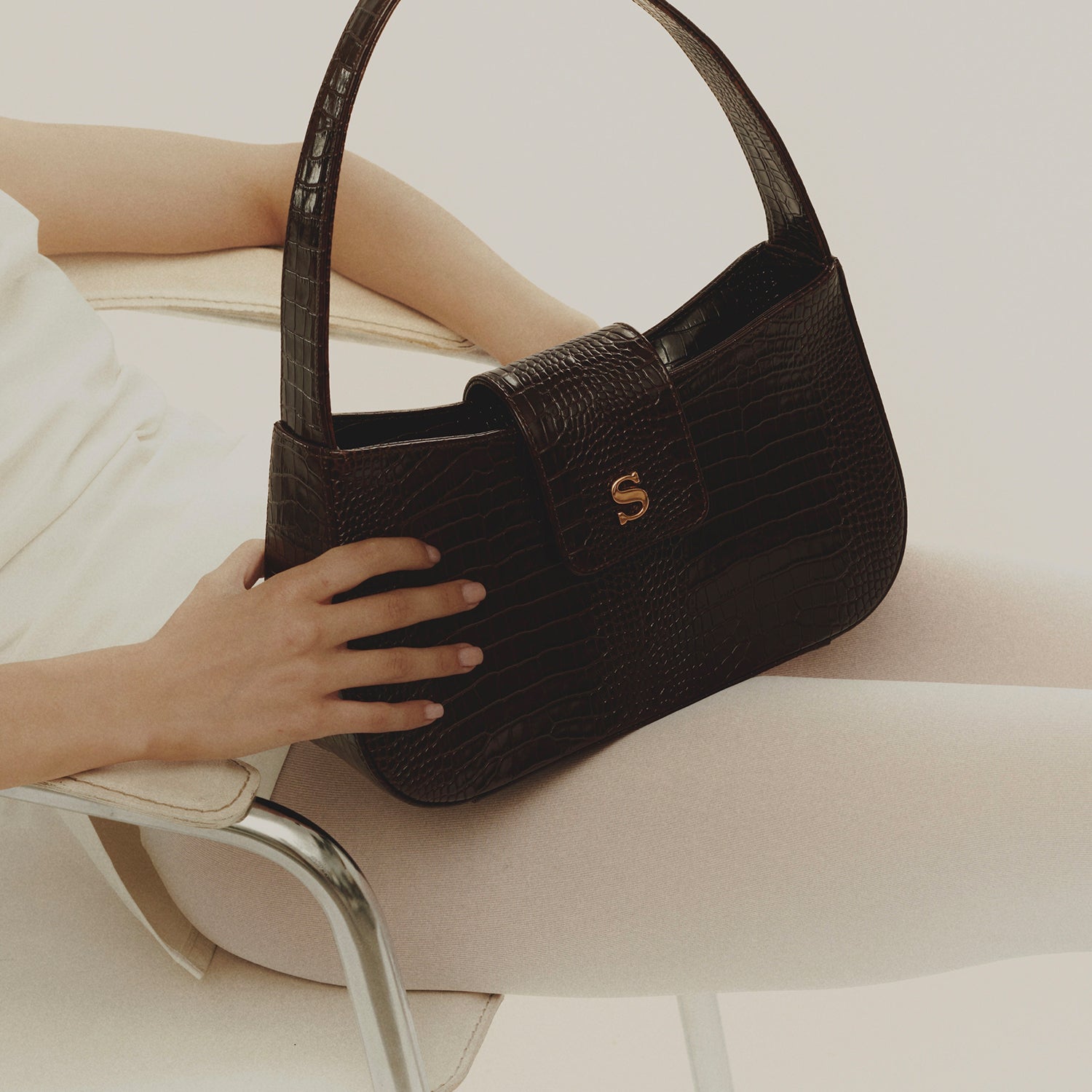 Linda bag brown croco
