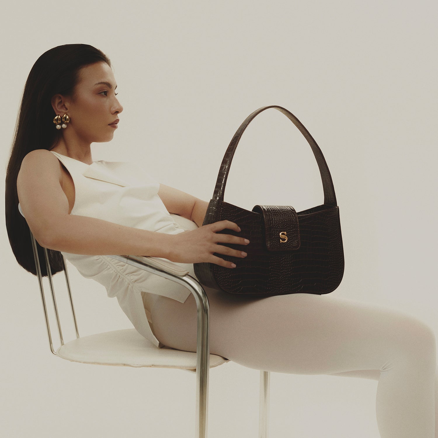 Linda bag brown croco
