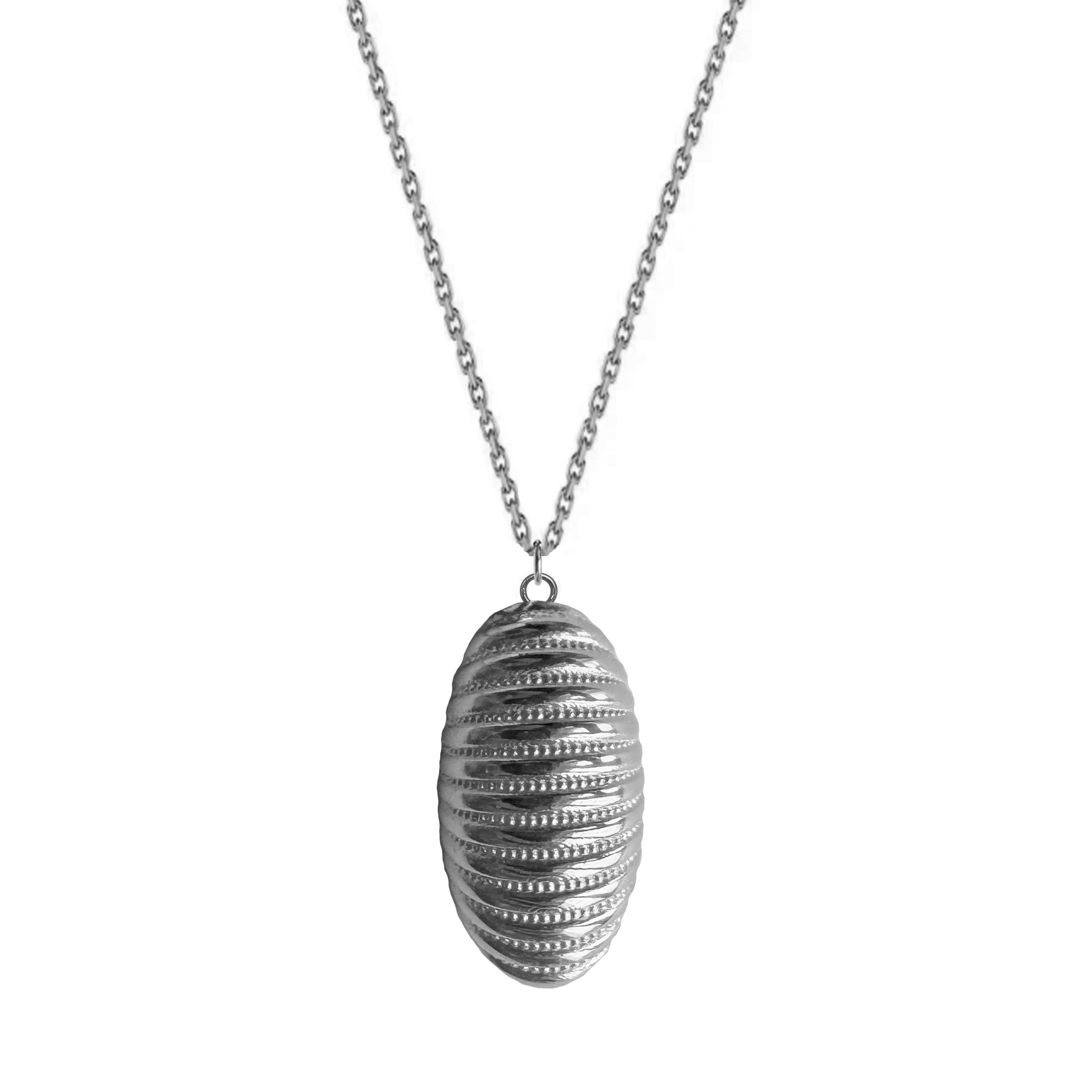 CROISSANT SILVER NECKLACE
