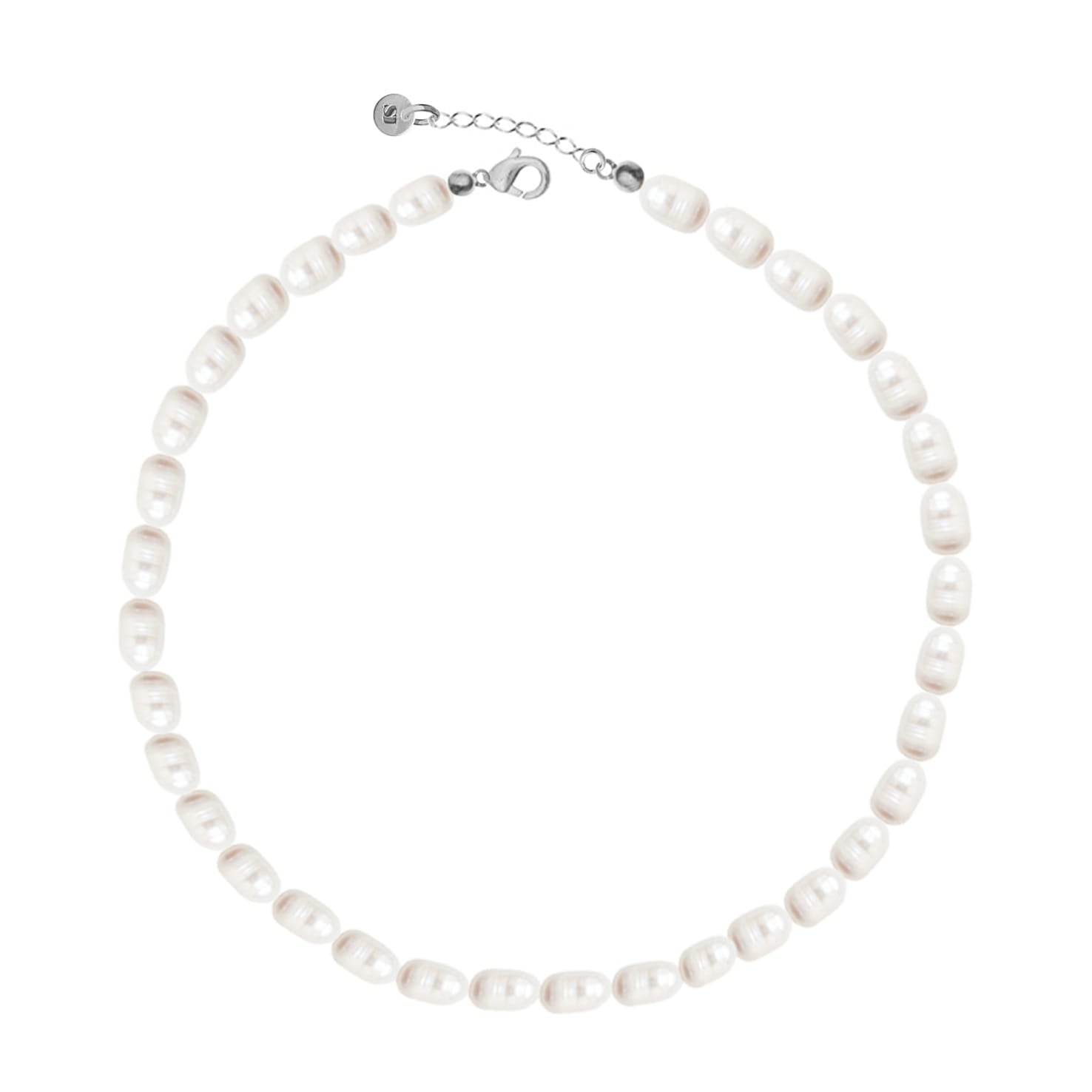 Pearl choker no.2 silver