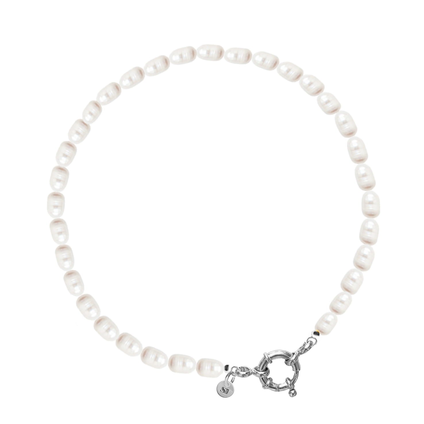 Pearl choker no.10 silver