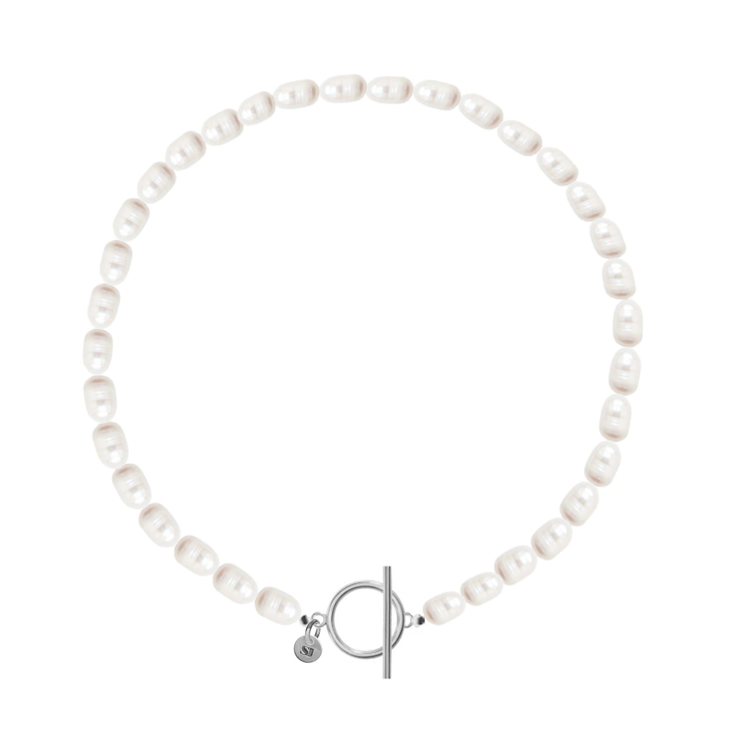 Pearl choker no.4 silver