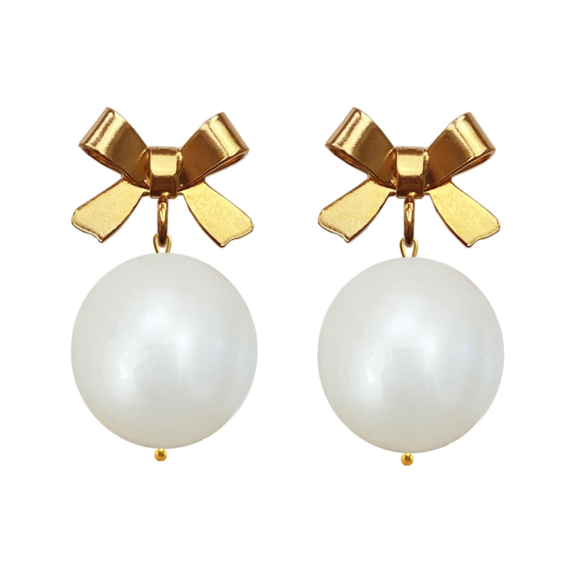 Pearl bow earrings