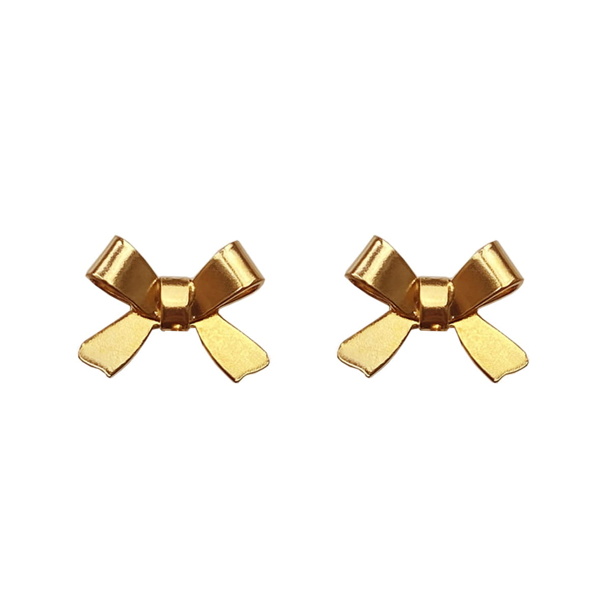 Bow earrings gold