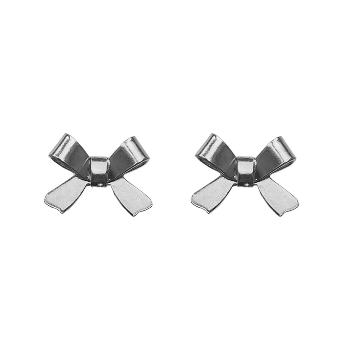 Bow earring silver