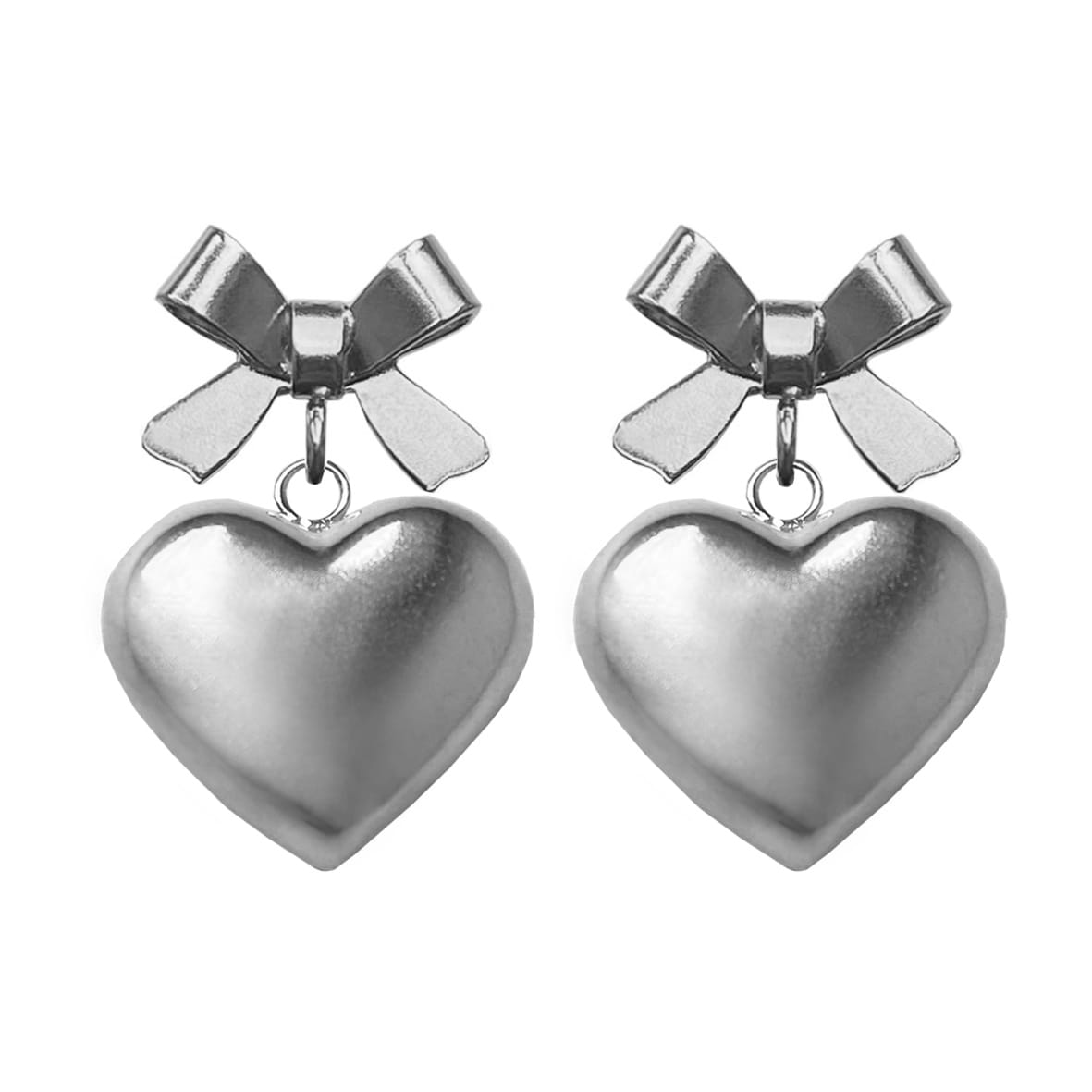 Miss bow earrings silver