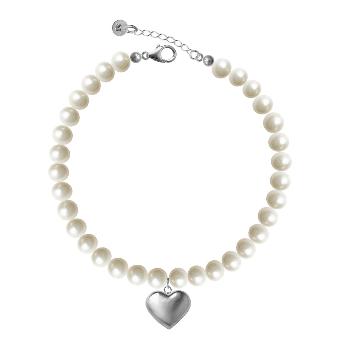 AMOUR PEARL CHOKER SILVER