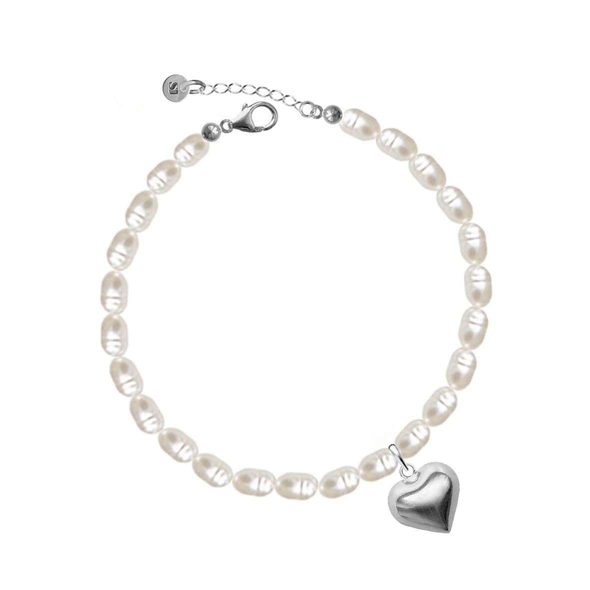 Amour silver ankle bracelet