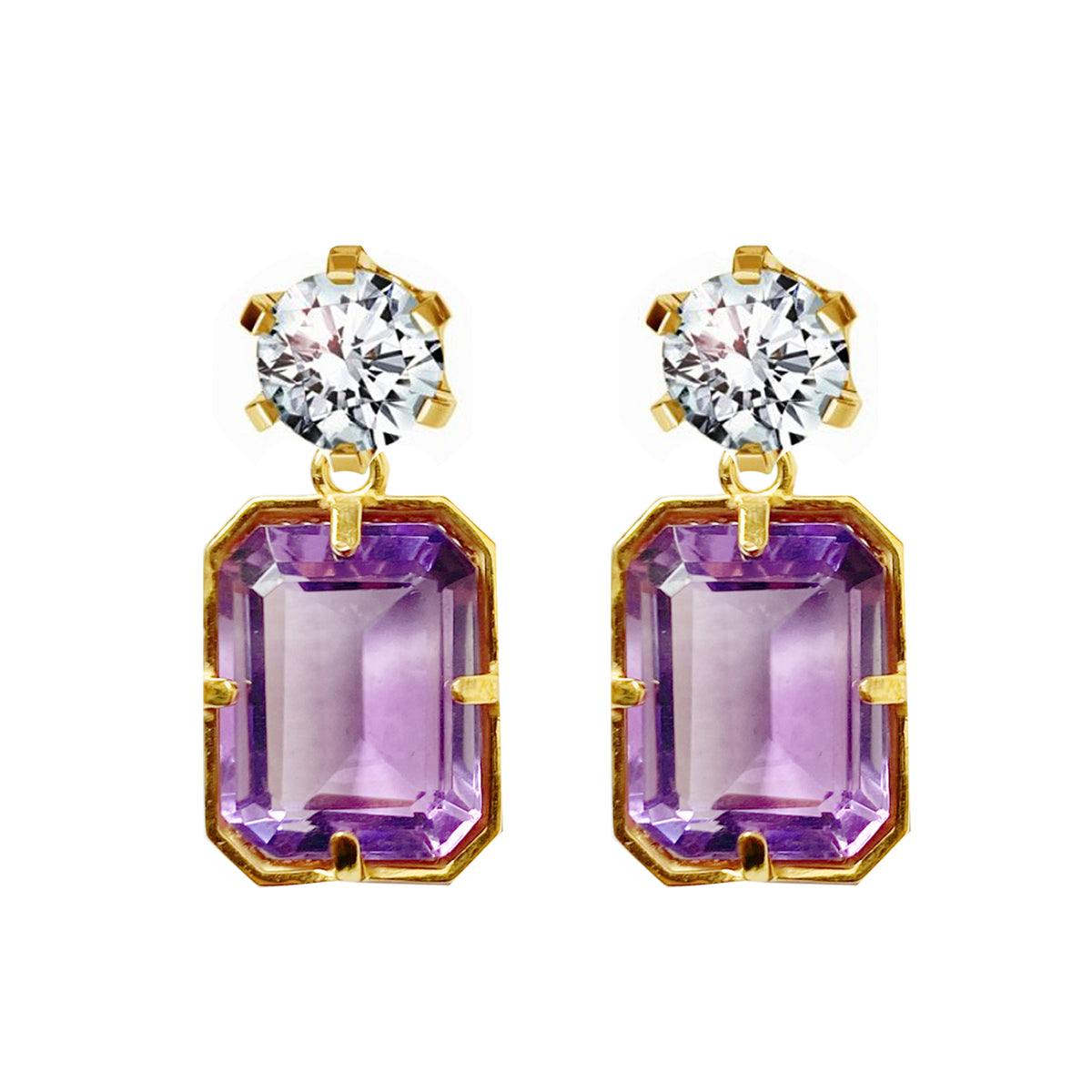 Flavia earrings violet