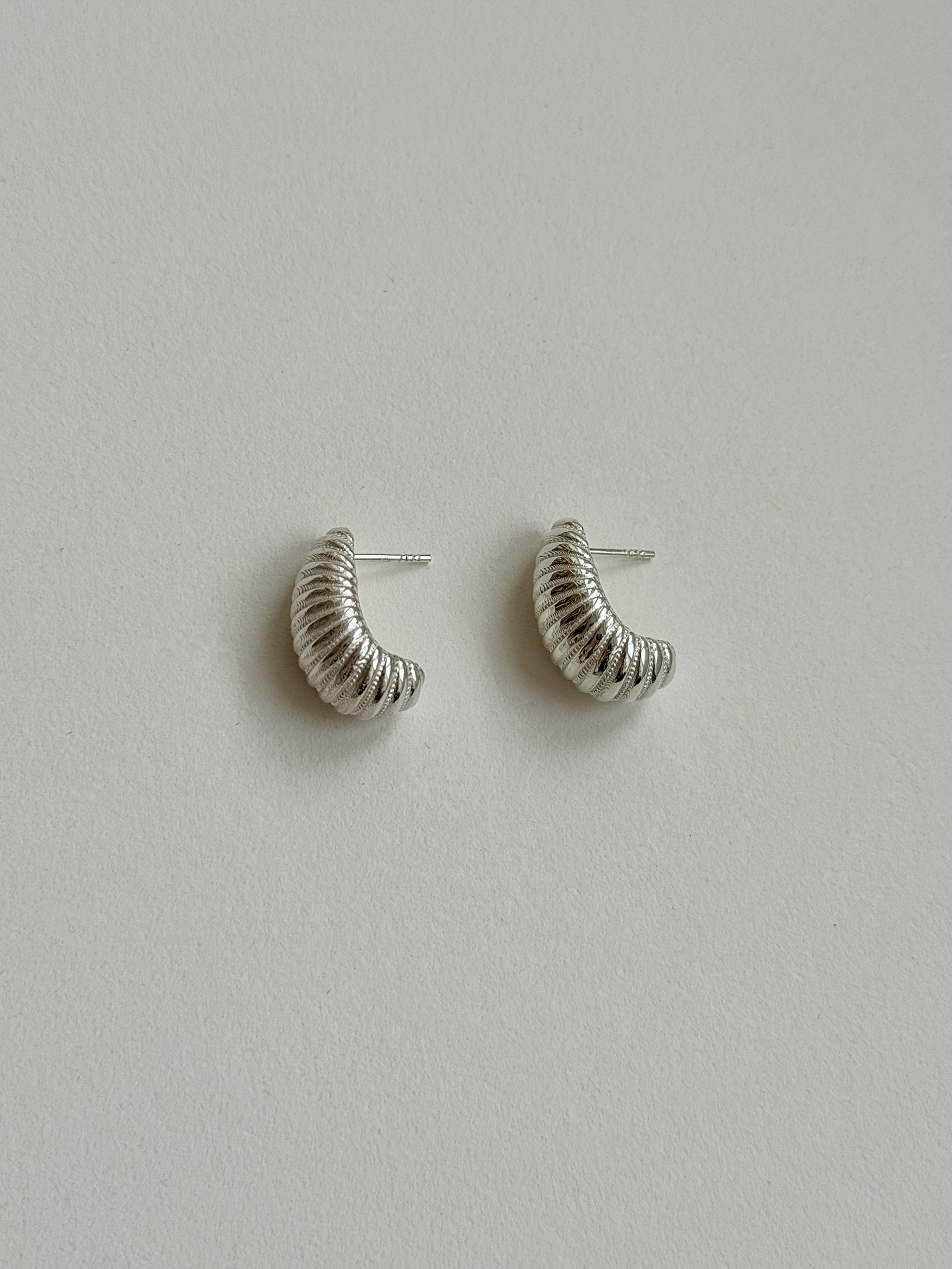 Croissant silver Earrings