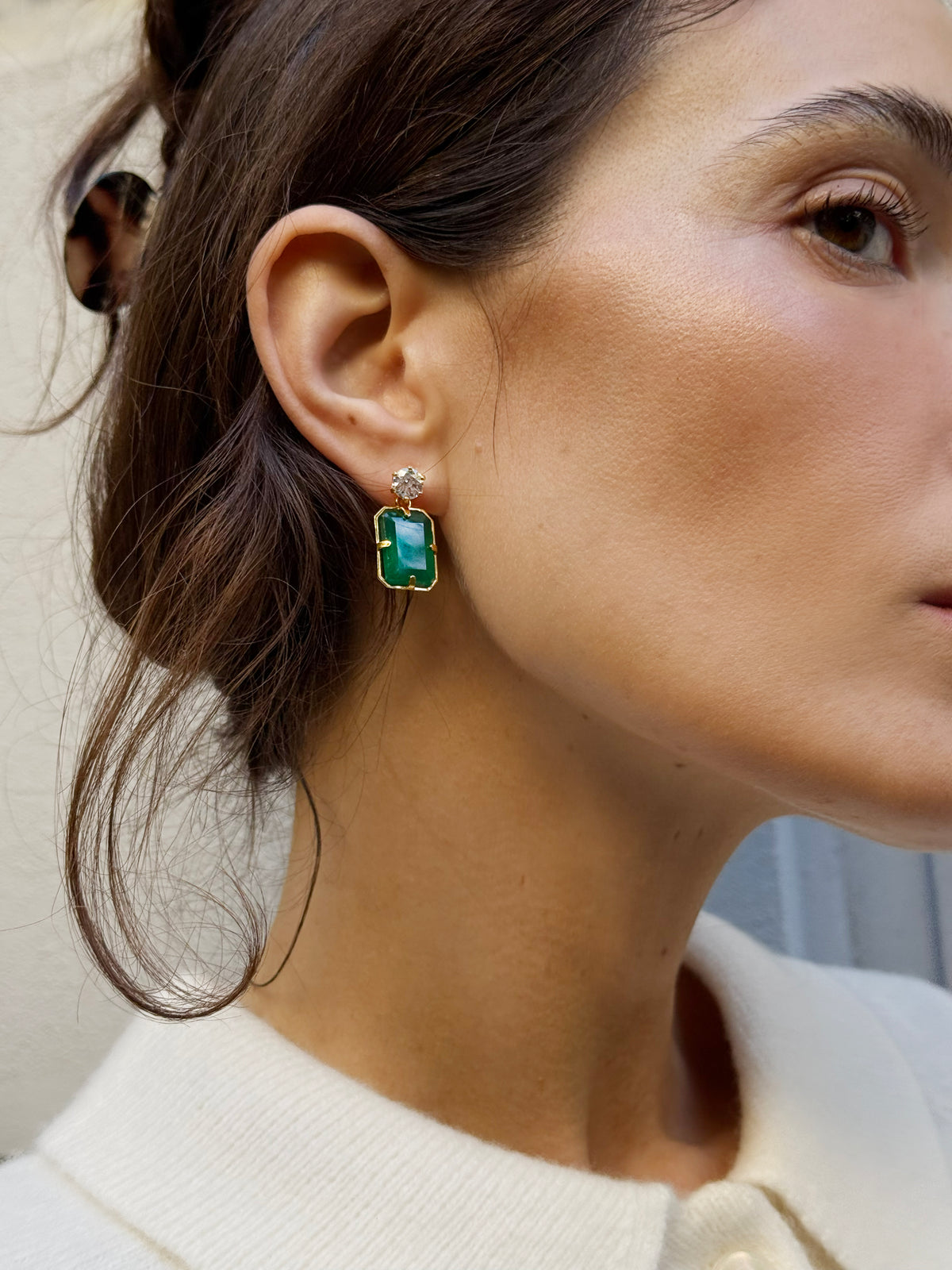 Flavia earrings green