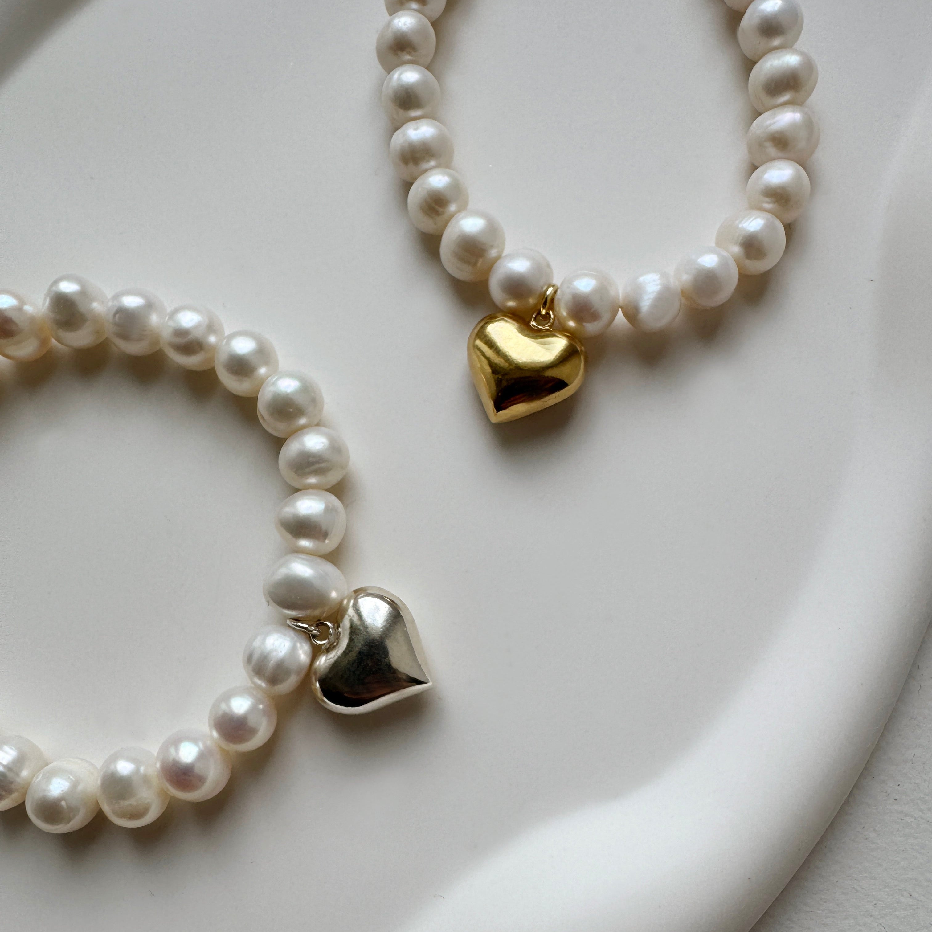 Amour pearl bracelet silver