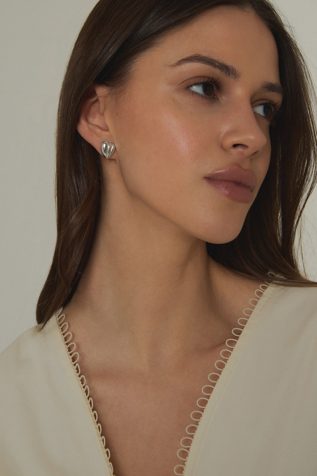 Amore mini silver earrings