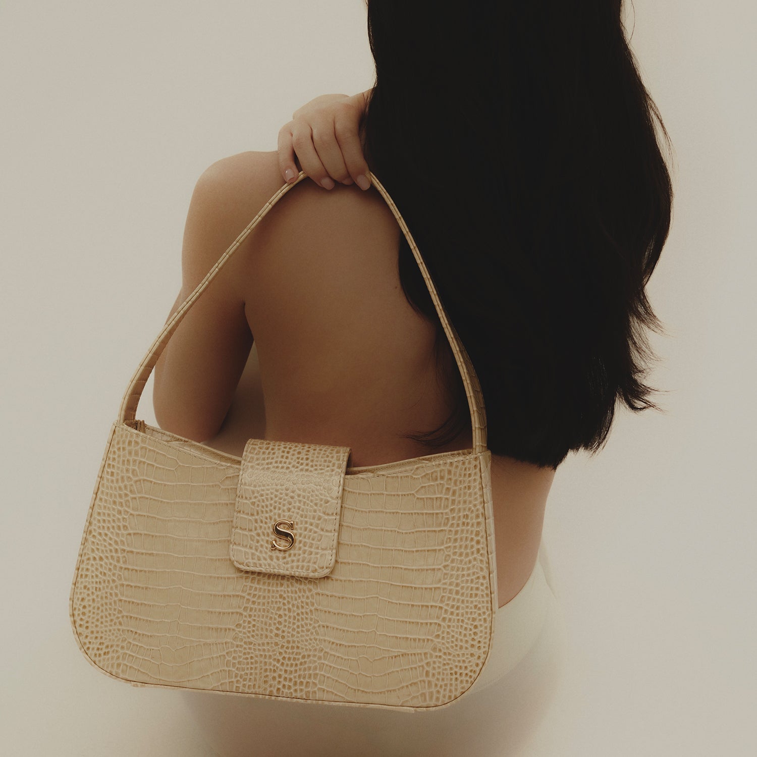Linda bag beige croco