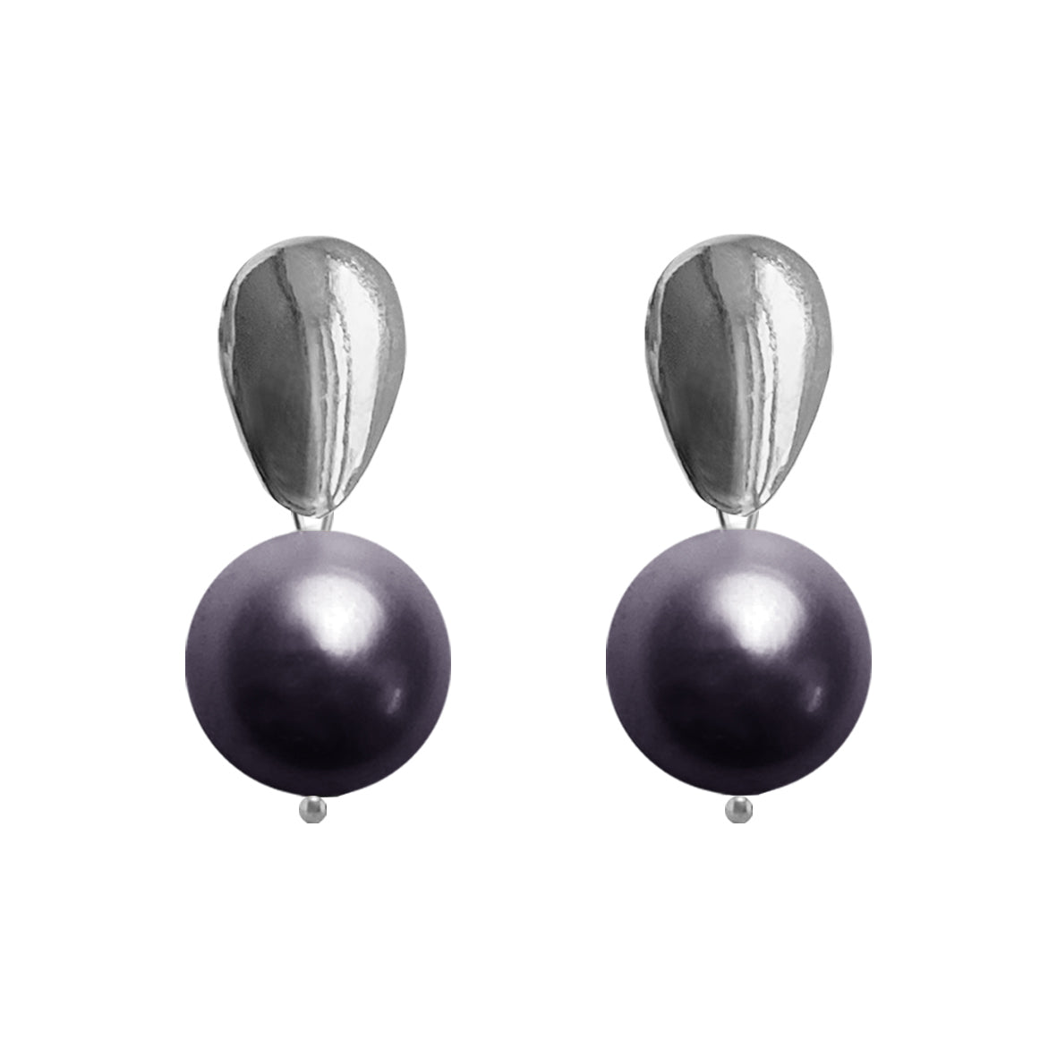 Estelle black earrings silver