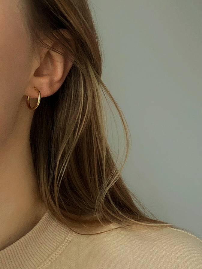 Gold 585 hoops no.1