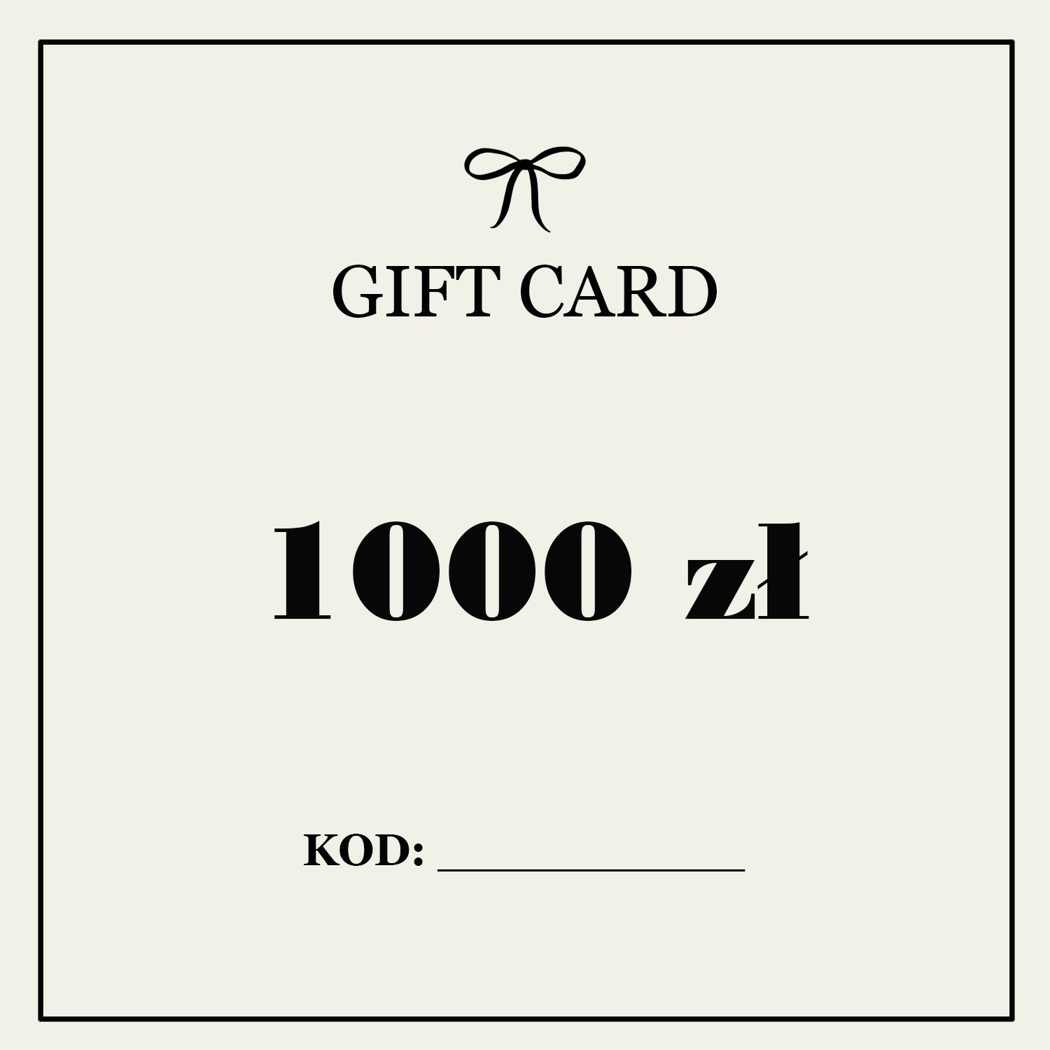 PAPIEROWY GIFT CARD