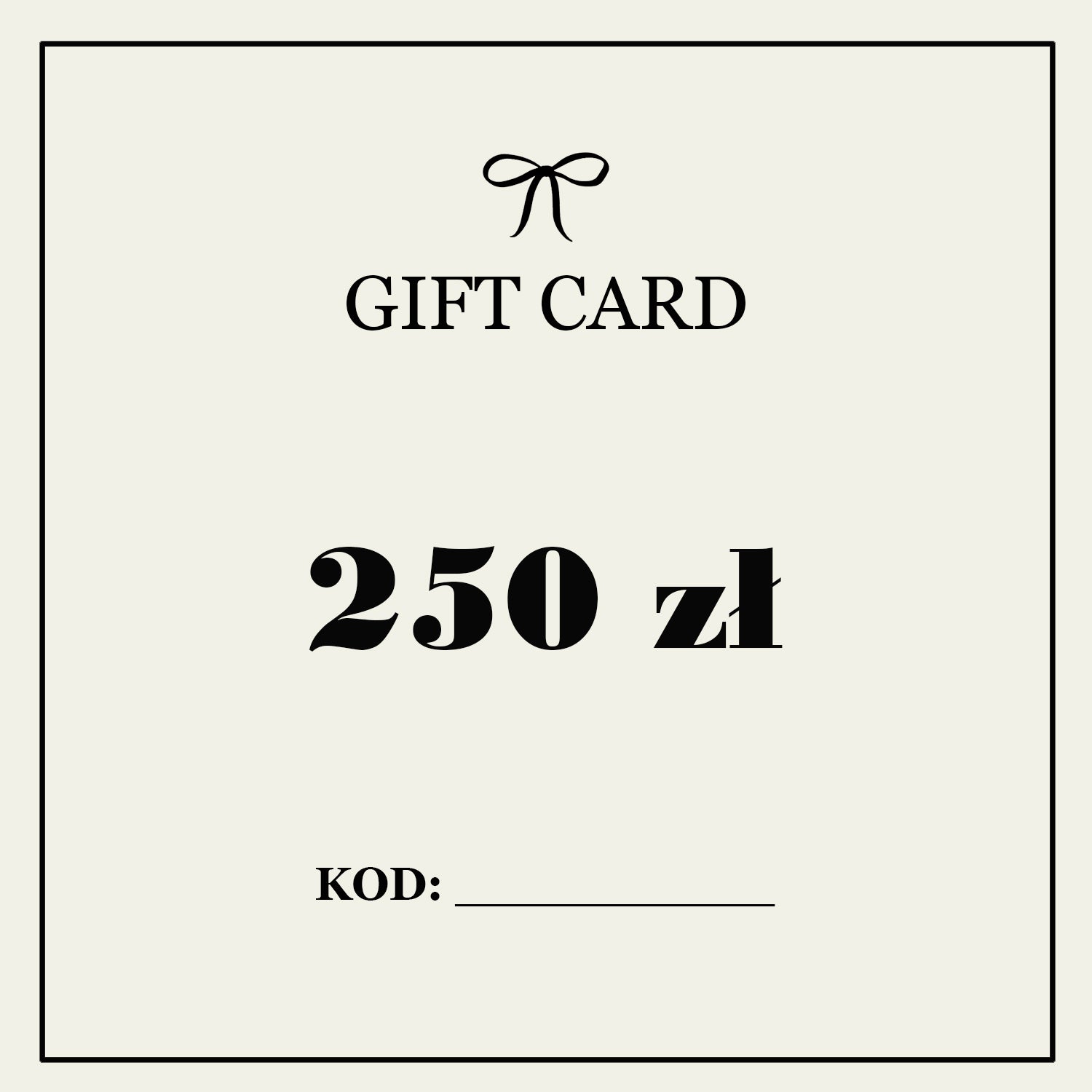 PAPIEROWY GIFT CARD