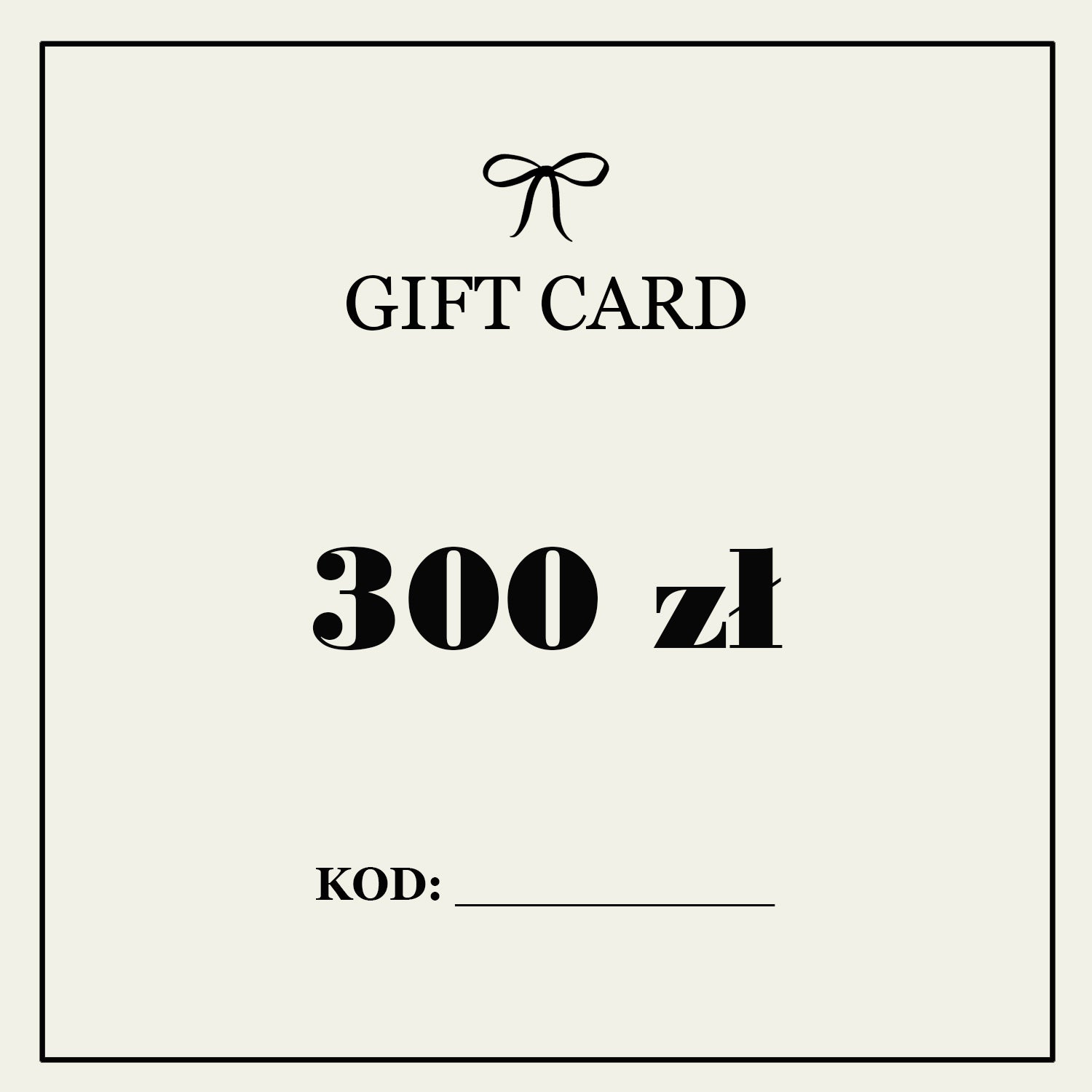 PAPIEROWY GIFT CARD