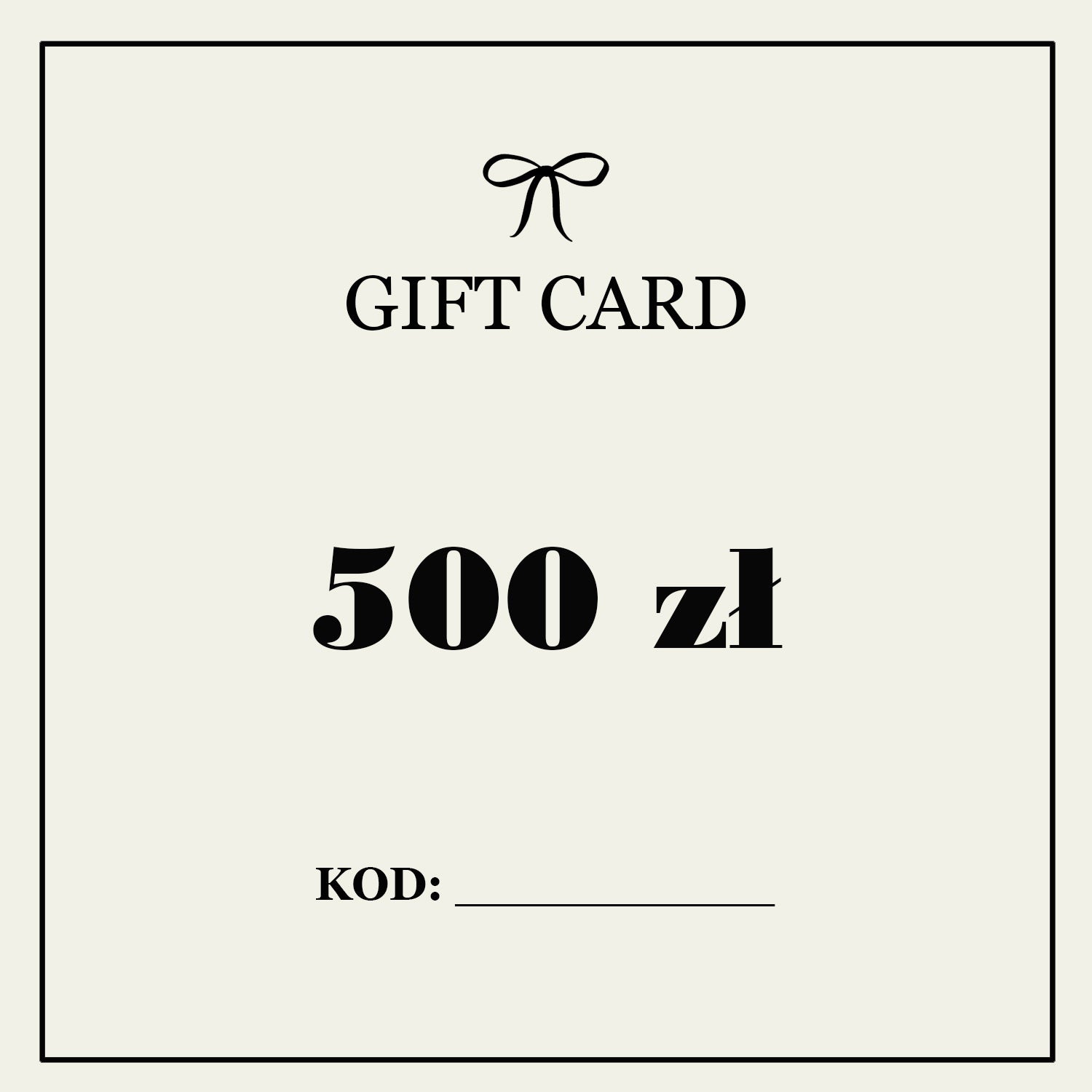 PAPIEROWY GIFT CARD