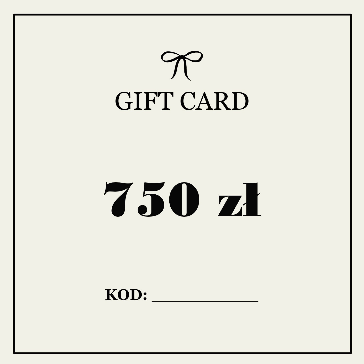 PAPIEROWY GIFT CARD