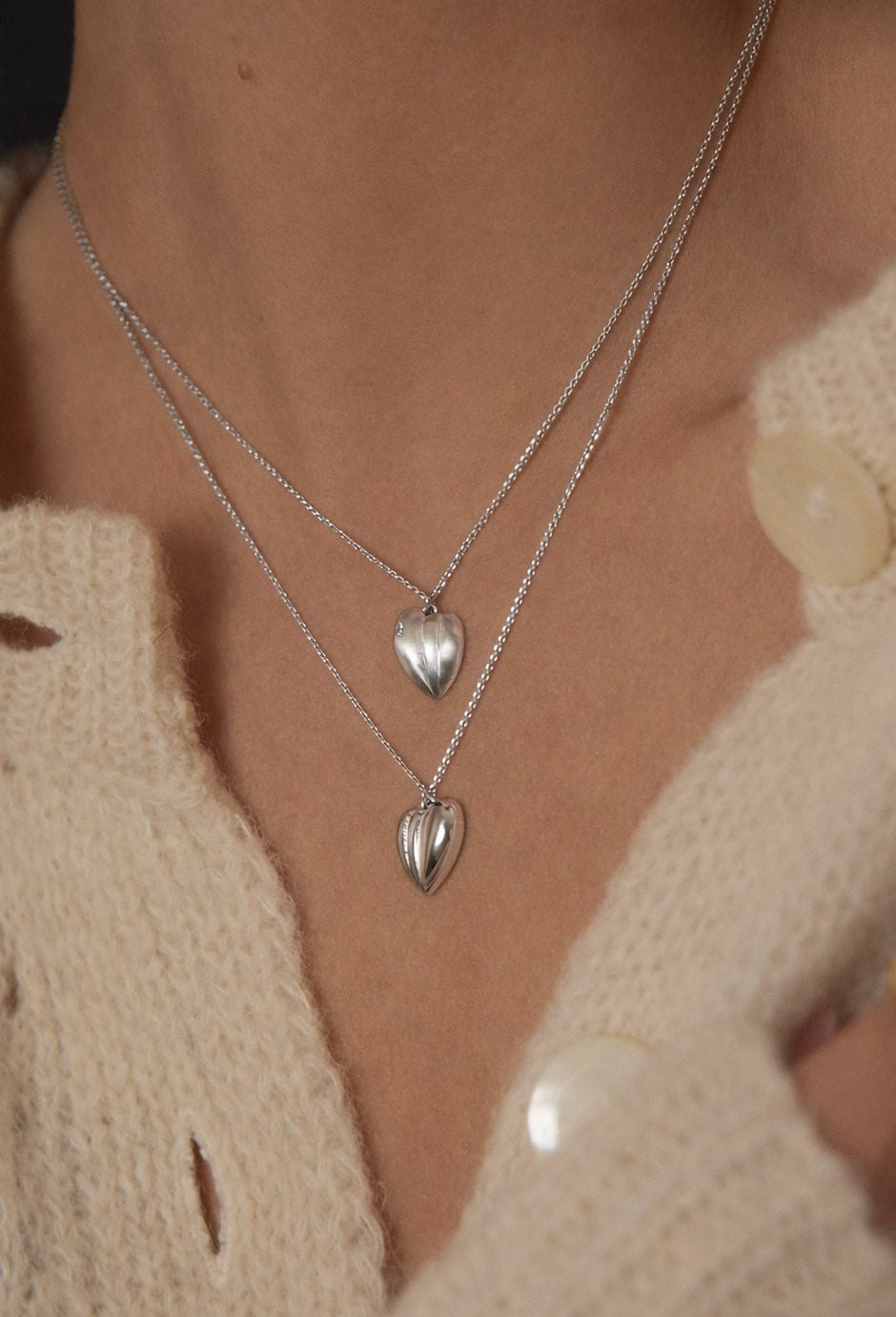 Amore mini silver spark necklace